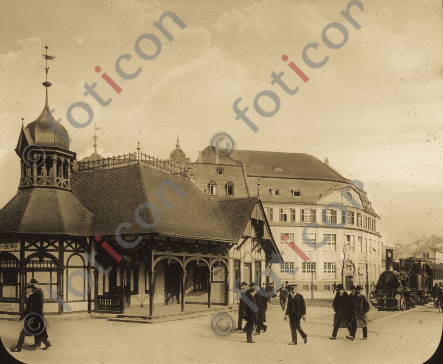 Bahnhof der Moseltalbahn | Station of Moseltalbahn - Foto simon-195-050-sw.jpg | foticon.de - Bilddatenbank für Motive aus Geschichte und Kultur